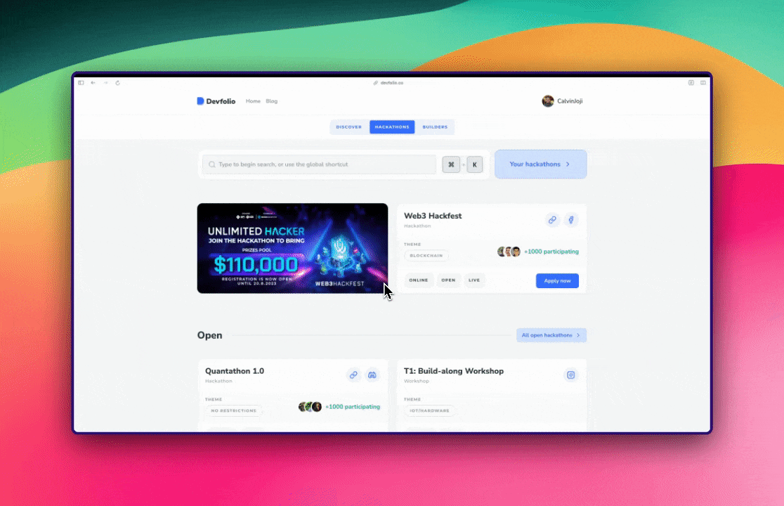 Hackathon Page
